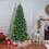 Jeco ST73 7 Feet. Slim Pre-Lit Artificial Christmas Tree With Metal Stand