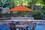 Jeco UBP91-UBF9 9ft. Wood Market Umbrella - Orange