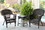 Jeco W00201_2-CES Espresso Wicker Chair And End Table Set Without Cushion