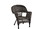 Jeco W00201_4 Espresso Wicker Chair Without Cushion - Set of 4