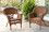 Jeco W00205-C_2 Honey Wicker Chair Without Cushion - Set of 2