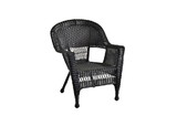 Jeco Black Wicker Chair
