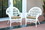 Jeco W00209-C_4-FS006-CS Santa Maria White Wicker Chair with Tan Cushion - Set of 4