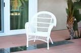 Jeco W00209-C_4 Santa Maria White Wicker Chair - Set of 4