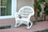 Jeco W00209-R_4 Santa Maria White Rocker Wicker Chair - Set of 4