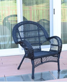 Jeco Santa Maria Black Wicker Chair