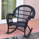 Jeco Santa Maria Black Rocker Wicker Chair