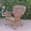 Jeco W00212-C_2-FS034 Set of 2 Windsor Honey Resin Wicker Chair with Hunter Green Cushion