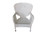 Jeco W00213-C_2-FS034 Set of 2 Windsor White Resin Wicker Chair with Hunter Green Cushion