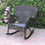 Jeco W00215-R Windsor Espresso Resin Wicker Rocker Chair