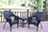 Jeco W00402_2-CES Set of 3 Espresso Resin Wicker Clark Single Chair without Cushion and End Table