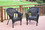 Jeco W00402_2 Set of 2 Espresso Resin Wicker Clark Single Chair without Cushion