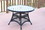 Jeco WD211-E Espresso Wicker 44Inch Round Dining Table with Faux Wood