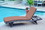 Jeco WL-1_4_CL1-FS006 Wicker Adjustable Chaise Lounger with Tan Cushion - Set of 4