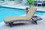 Jeco WL-1_CL1-FS034 Wicker Adjustable Chaise Lounger with Hunter Green Cushion