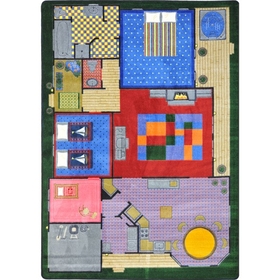 Joy Carpets 1453 Creative Play House Rug