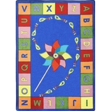 Joy Carpets 1625 Alphabet Pinwheel Rug