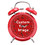 Personalized Twin Bell 4" Analog Alarm Clock, Custom Photo Clock, Desk Clock