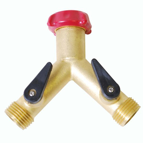 Pro tools 50545 Wye Adaptor Long Handle Brass Y Garden Hose with 2 Valves