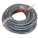 Pro tools 2wire 3/8in-50ft Pressure Washer Hose 50ft 2 Wire 6000psi with Quick Connects