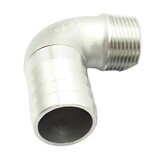 Pro tools HB9075020MM Hose Barb Elbow 90deg SS 3/4 Male NPT to 3/4 Barb