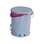 Justrite 05930 10 Gallon Steel Biohazard Waste Can, Foot-Operated Self-Closing, White - 05930