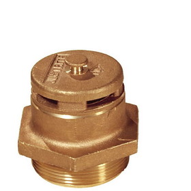Justrite 08101 Brass Vertical Vent For Petroleum Based Applications, 2" Bung