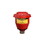 Justrite 08201 4.5" Steel Drum Funnel for 5-Gallon Steel Pails, Flame Arrester, Self-Closing Cover, 2" Bung, Red - 08201