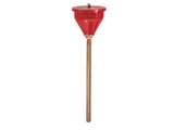 Justrite 08205 Steel Drum Funnel for Flammables, 32" Flame Arrester, Self-Closing Cover, 2" Bung, Red - 08205