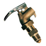 Justrite 08910 Brass Safety Drum Faucet, Internal Flame Arrester, Adjustable, 3/4