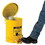 Justrite 09101 6 Gallon, Steel Oily Waste Can, Hands-Free Self-Closing Cover, Yellow - 09101