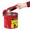 Justrite 09200 2 Gallon, Countertop Oily Waste Can for Small Wipes and Swabs, Red - 09200