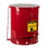 Justrite 09700 21 Gallon, Oily Waste Can, Hands-Free, Self-Closing Cover, Red - 09700