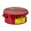 Justrite 10375 1 Gallon Steel Bench Can, with Perforated Dasher Plate, without Parts Basket, Red - 10375