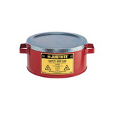 Justrite 10376 1 Gallon, Drip Can With Handles and Fire Baffle, Steel, Red - 10376