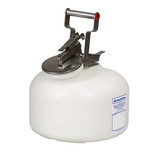 Justrite 12762 Safety Container for corrosives/acids, Wide-mouth, 2 gallon, polyethylene, White - #12762
