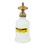 Justrite 14002 4 Ounce Plastic Dispensing Can, Brass Dispenser Valves, Translucent, White - 14002
