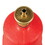 Justrite 14010 1 Quart Plastic Dispensing Can, Brass Dispenser Valves, Red - 14010