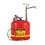 Justrite 14586 5 Gallon Plastic Safety Can, with Stainless Steel Piston Pump, Red - #14586