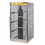 Justrite 23006 10 Vertical Compressed Gas Cylinders, Gas Cylinder Cabinet Locker, Aluminum  - 23006