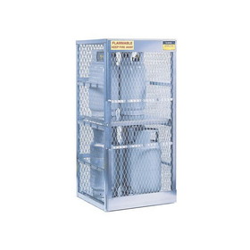 Justrite 23010 8 Vertical 20 to 30 Lb. LPG Cylinder Capacity, Gas Cylinder Cabinet Locker, Aluminum - 23010