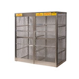 Justrite 23011 16 Vertical 20 to 33 Lb. LPG Cylinder Capacity, Gas Cylinder Cabinet Locker, Aluminum  - 23011