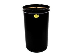 Justrite 26040K 4.5 Gallon, Cease-Fire&#174; Waste Receptacle, Safety Drum Can Only, Black - 26040K