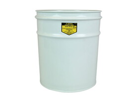 Justrite 26040W 4.5 Gallon, Cease-Fire&#174; Waste Receptacle, Safety Drum Can Only, White - 26040W