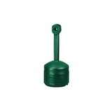 Justrite 26800G 4 Gallon Plastic Outdoor Ashtray, Original Smoker's Ceasefire®, Forest Green - 26800G