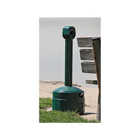 Justrite 26806G 1 Gallon Plastic Outdoor Ashtray, Personal Smoker's Ceasefire&reg;, Forest Green - 26806G