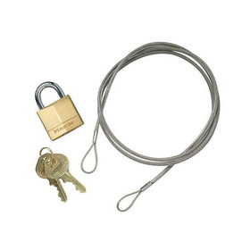 Justrite 268505 Metal Anchoring Cable Kit With Padlock, for Smokers's Ceasefire&reg; Cigarette Butt Receptacle - 268505