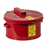 Justrite 27601 1 Gallon Dip Tank for Cleaning Parts, Manual Cover With Fusible Link, Steel, Red - 27601