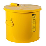 Justrite 27618 8 Gallon Dip Tank for Cleaning Parts, Manual Cover With Fusible Link, Steel, Yellow - 27618