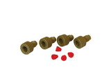 Justrite 28174 Replacement 1/16" OD Tube Fittings With PCTFE Ferrules, for HPLC Stainless Steel Manifold, Set of 4 - 28174